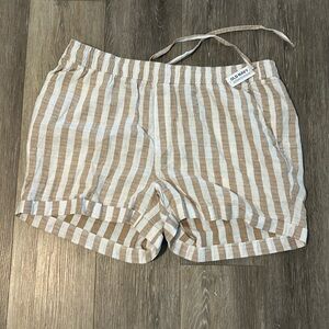 Old Navy Neutral Linen Shorts || NWT || Size XL (14-16)
